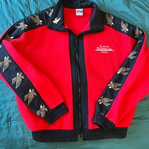 Vintage Nascar Winston Cup Series Fleece 1990s Full Zip Jacket Swingster Large